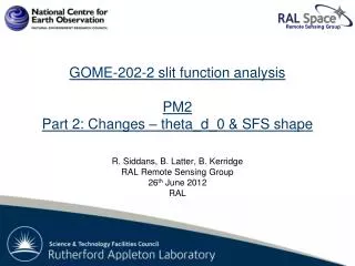 GOME-2 FM202-2: PM2 Slit function analysis