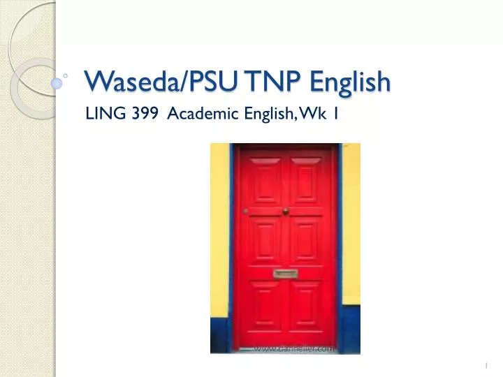 waseda psu tnp english