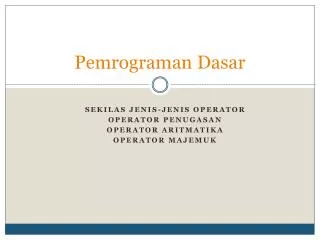 pemrograman dasar