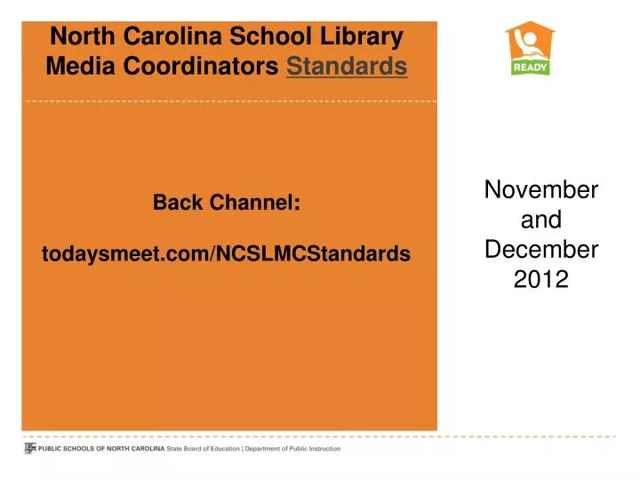 north carolina school library media coordinators standards