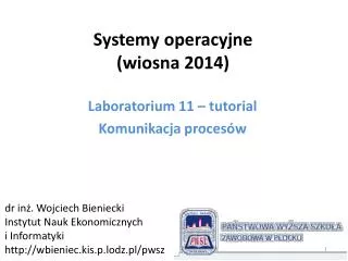 systemy operacyjne wiosna 2014