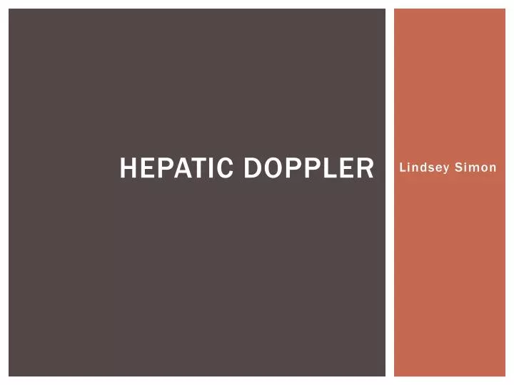 hepatic doppler