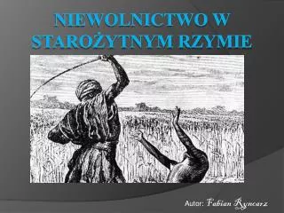niewolnictwo w staro ytnym rzymie