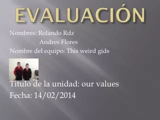 evaluaci n