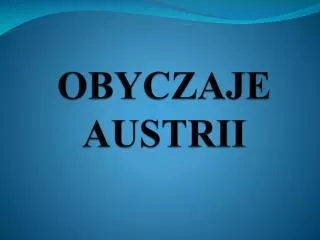 obyczaje austrii