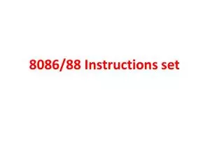 8086/88 Instructions set