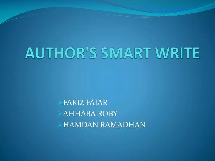 author s smart write