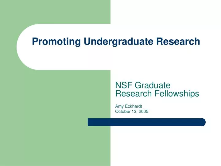 promoting undergraduate research