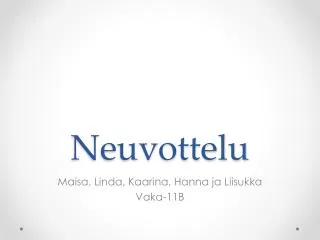 neuvottelu