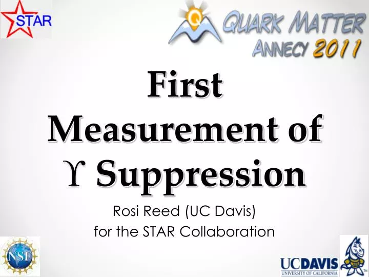 first measurement of suppression