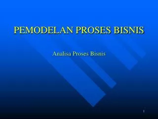 pemodelan proses bisnis