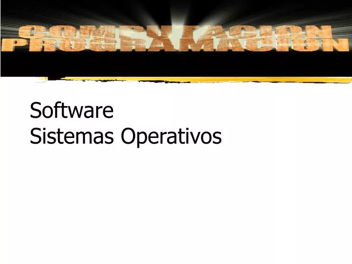 software sistemas operativos