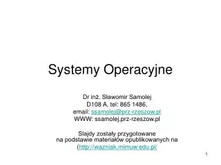 systemy operacyjne