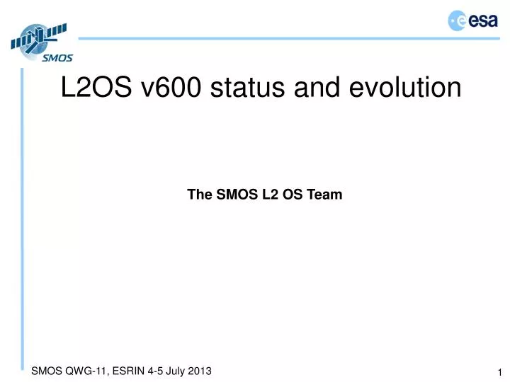 l2os v600 status and evolution