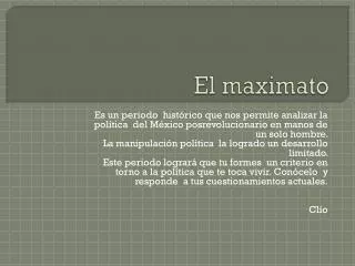 el maximato
