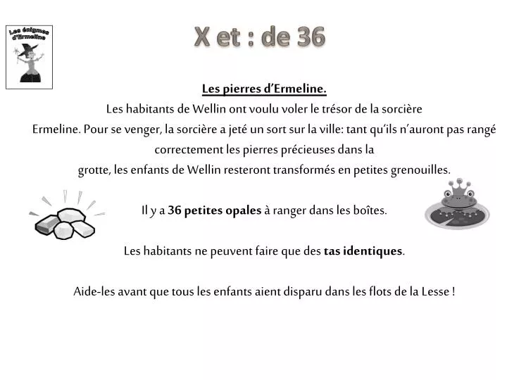 x et de 36