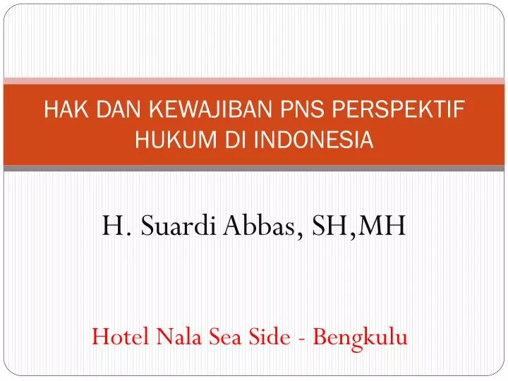hak dan kewajiban pns perspektif hukum di indonesia