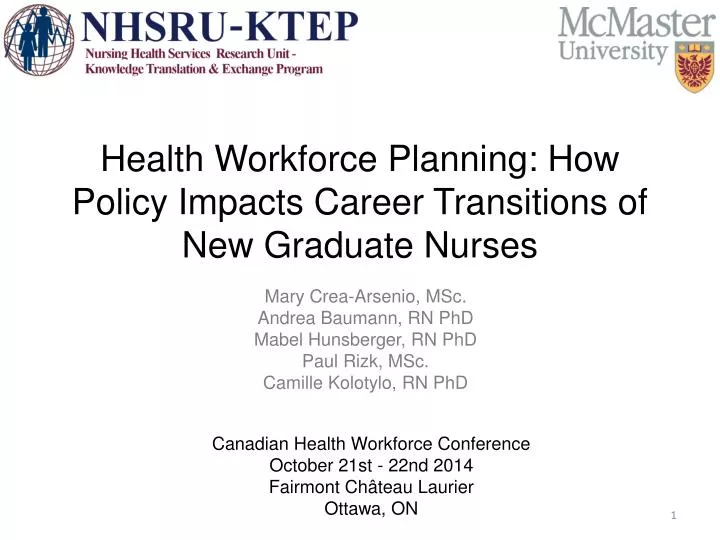 health workforce planning how policy impacts career transitions of new graduate nurses