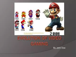 Evolution of video Gaming