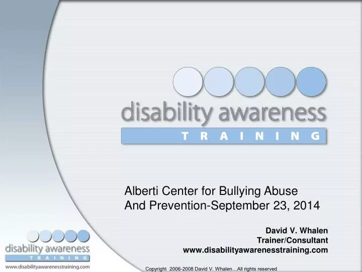 david v whalen trainer consultant www disabilityawarenesstraining com