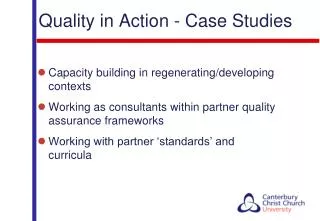 Quality in Action - Case Studies