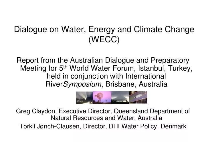 dialogue on water energy and climate change wecc