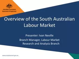 Overview of the South Australian Labour Market