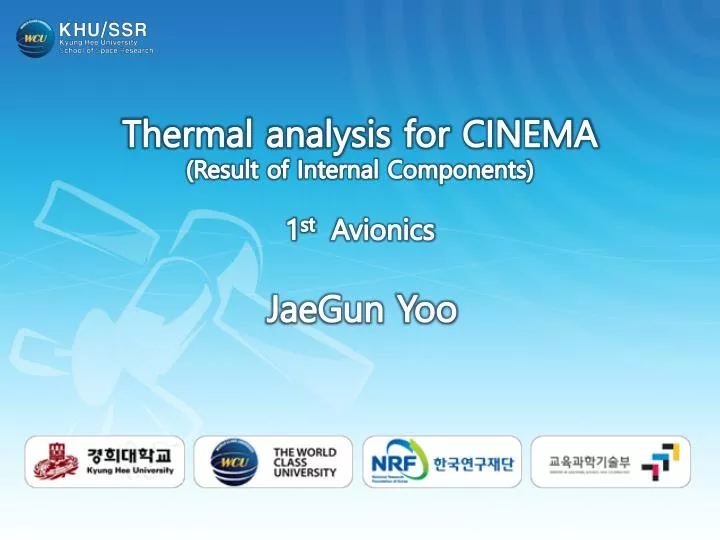 thermal analysis for cinema result of internal components 1 st avionics