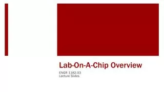 Lab-On-A-Chip Overview