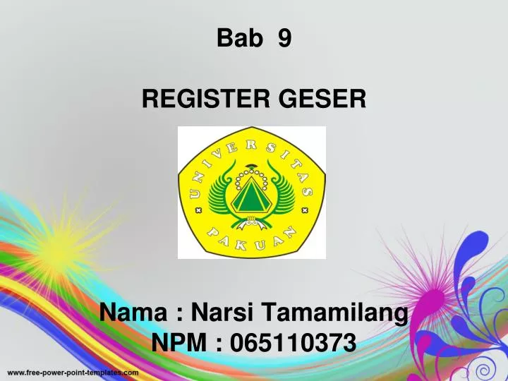 bab 9 register geser nama narsi tamamilang npm 065110373