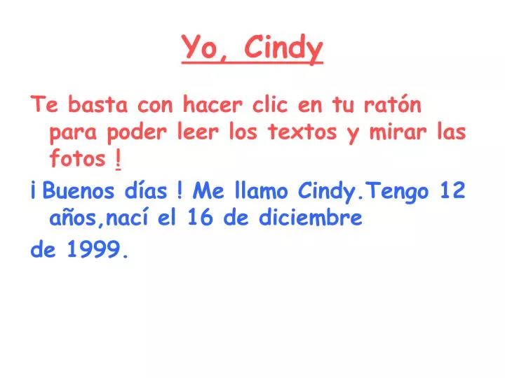 yo cindy