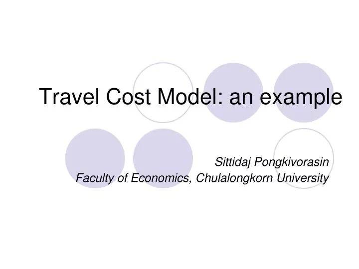 travel cost model an example