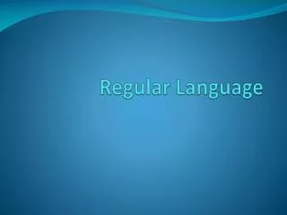 Regular Language