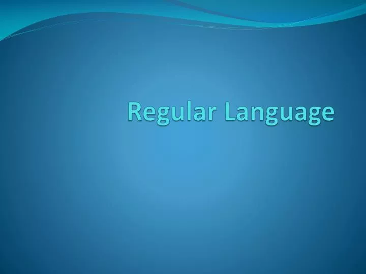 regular language