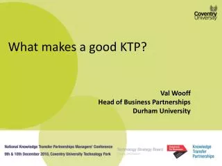 What makes a good KTP?