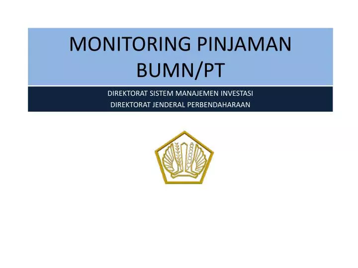 monitoring pinjaman bumn pt