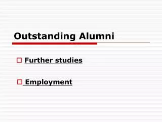 Outstanding Alumni