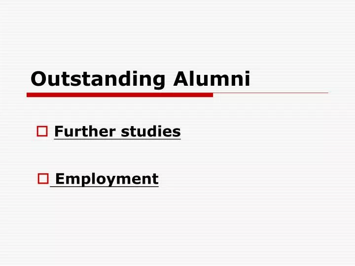 outstanding alumni