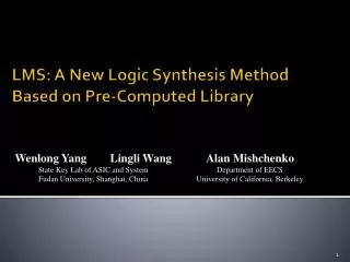 LMS: A New Logic Synthesis Method Based on Pre-Computed Library