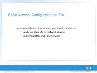 Basic Network Configuration for File