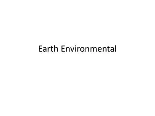 Earth Environmental