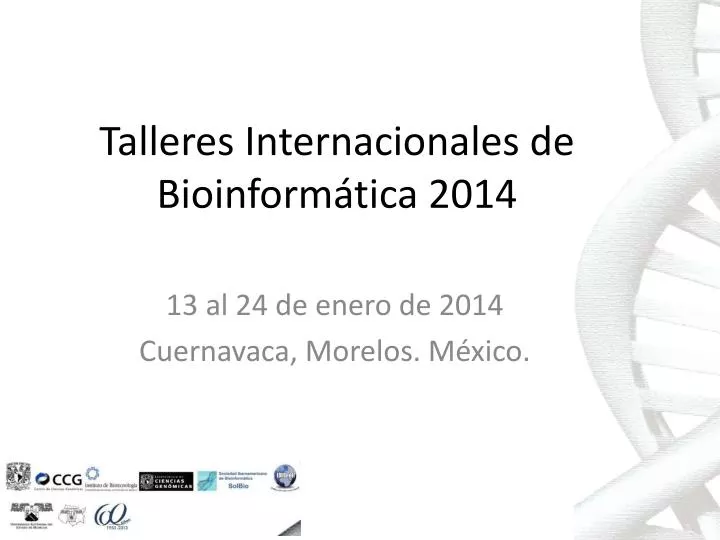 talleres internacionales de bioinform tica 2014
