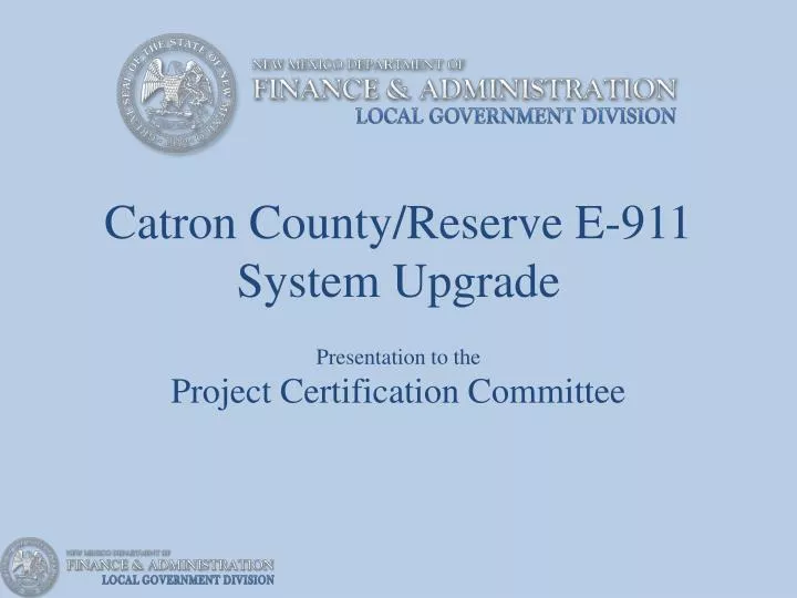 catron county reserve e 911 system upgrade