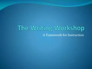 The Writing Workshop