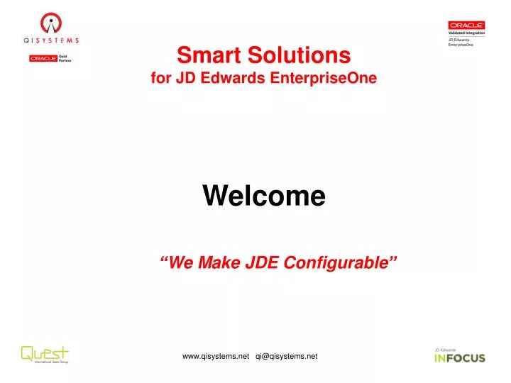 smart solutions for jd edwards enterpriseone welcome