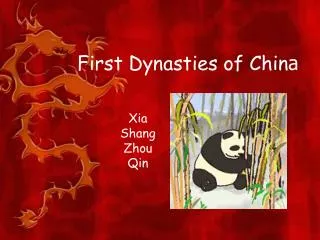 First Dynasties of Chin a