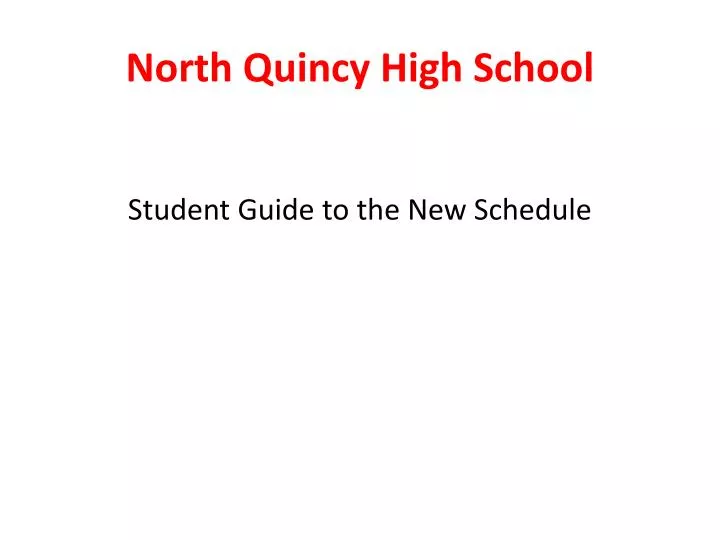 north quincy high school