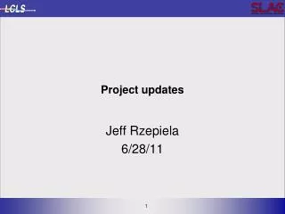 Project updates