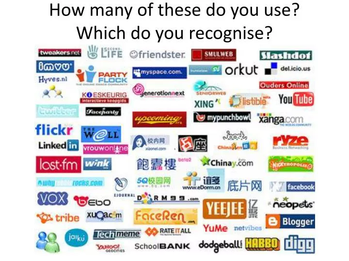 how many of these do you use which do you recognise