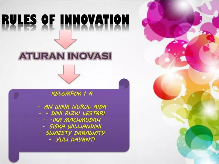 rules of innovation